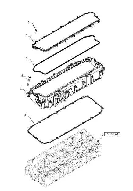 5801400712 - Крышка клапанная верхн. ГБЦ ДВС Cursor9T T8.390/Mg.
